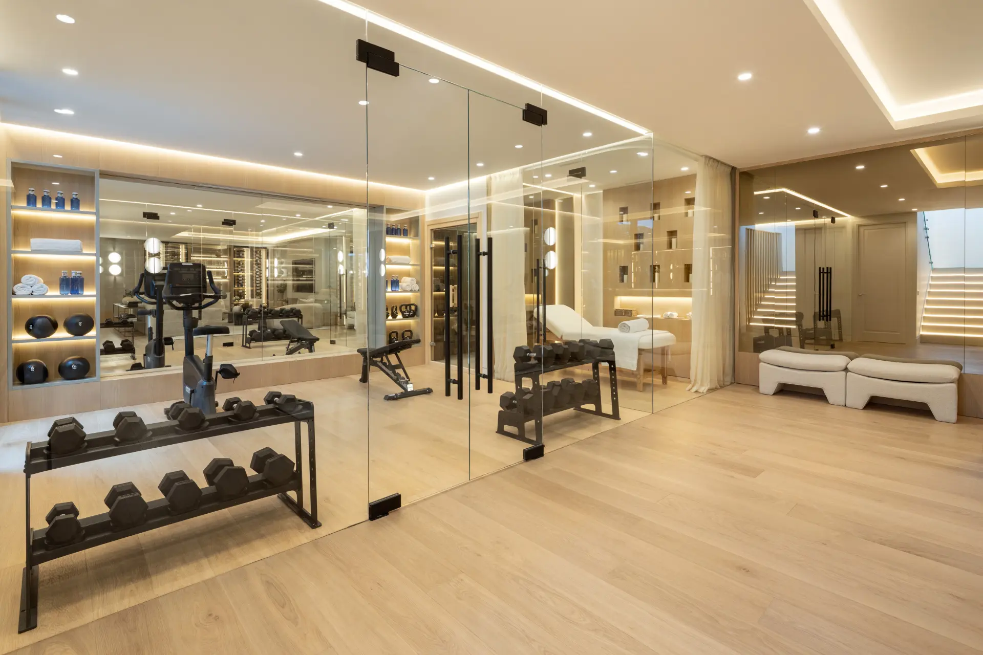 gym and wellness area of a private villa in La Quinta Marbella gated communities