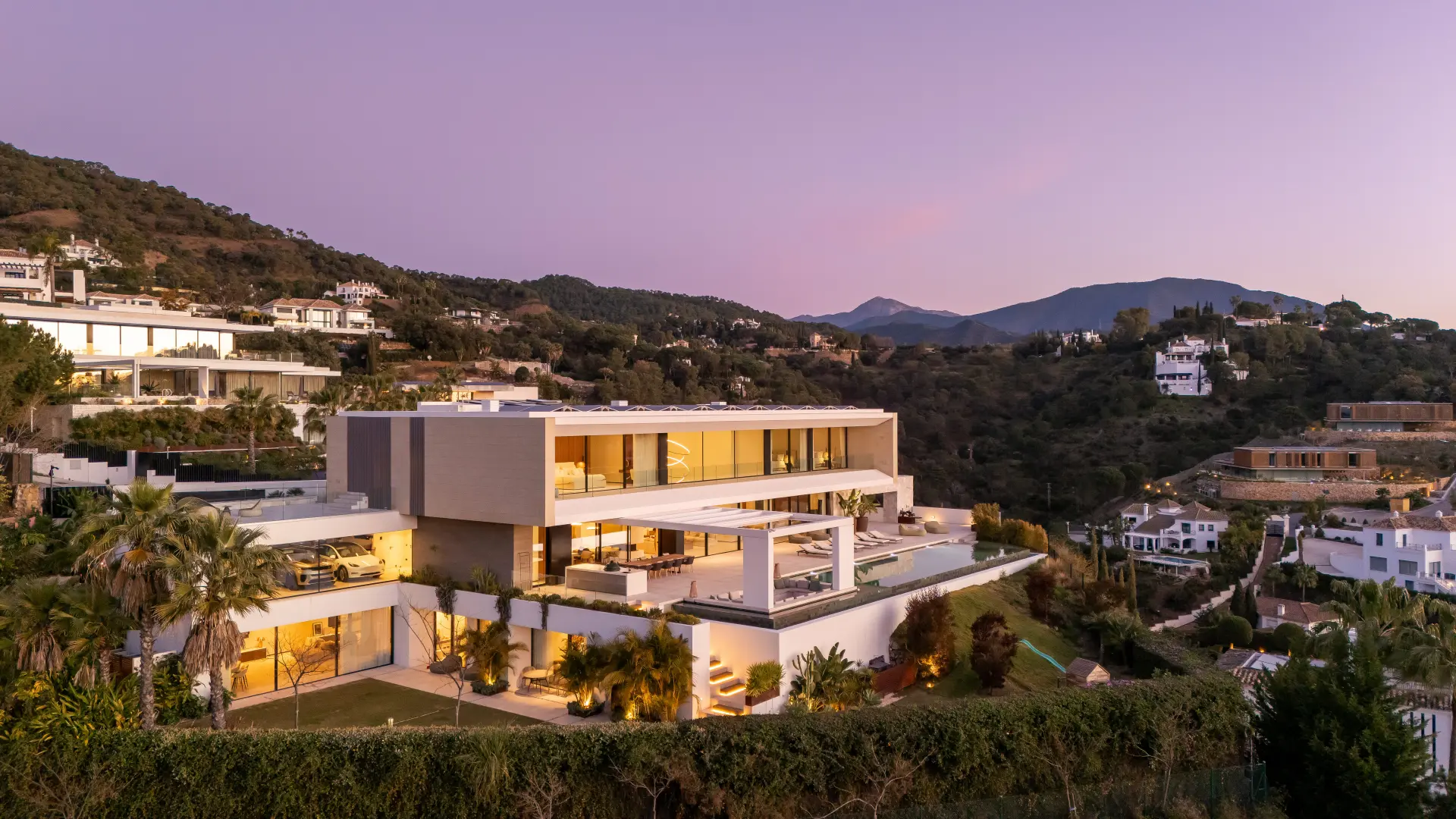 Luxury villa in El Madroñal Marbella with mountain and sea views in a gated community