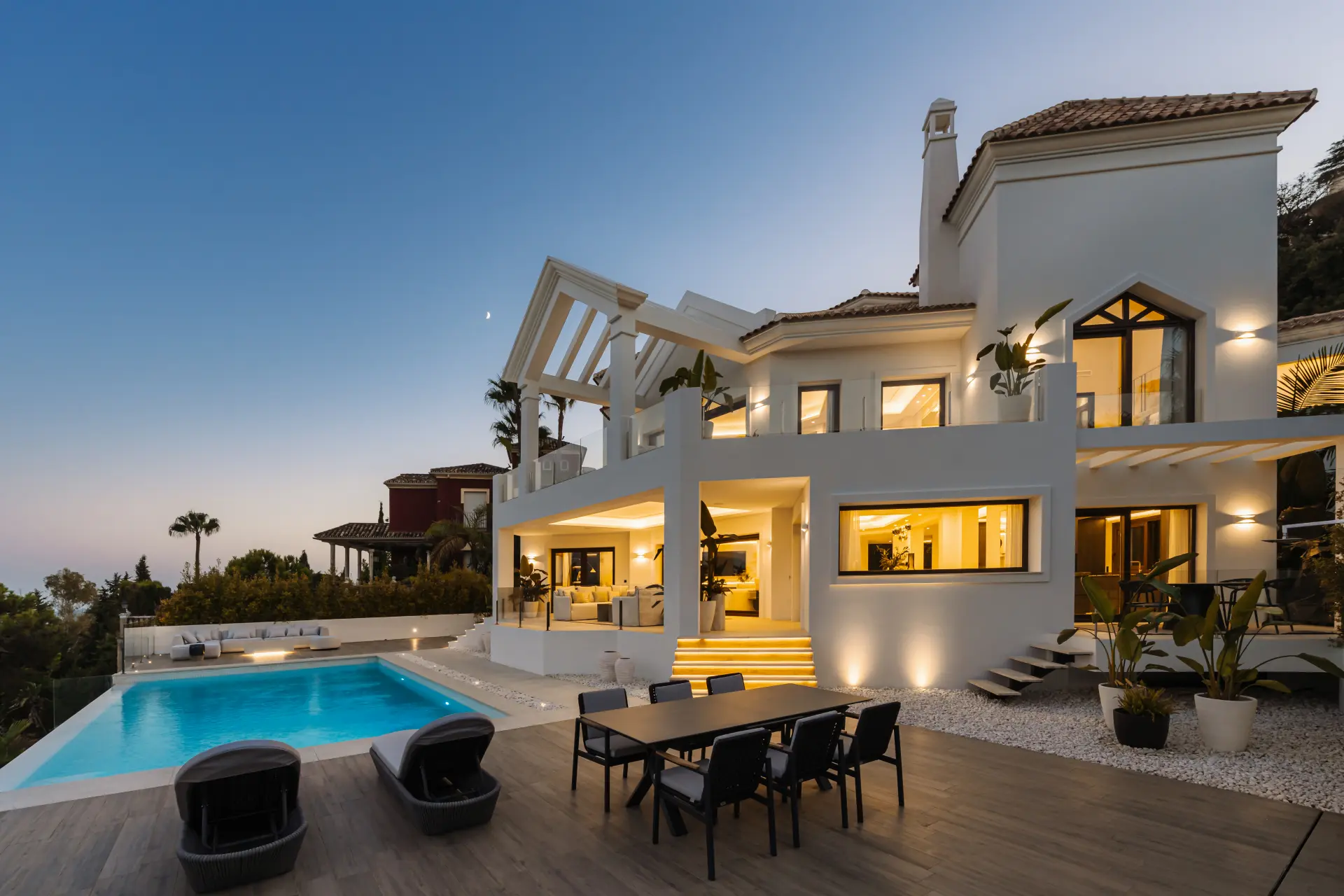 Villa Aura in El Herrojo, Benahavís, showing how technology is shaping modern property living in 2026