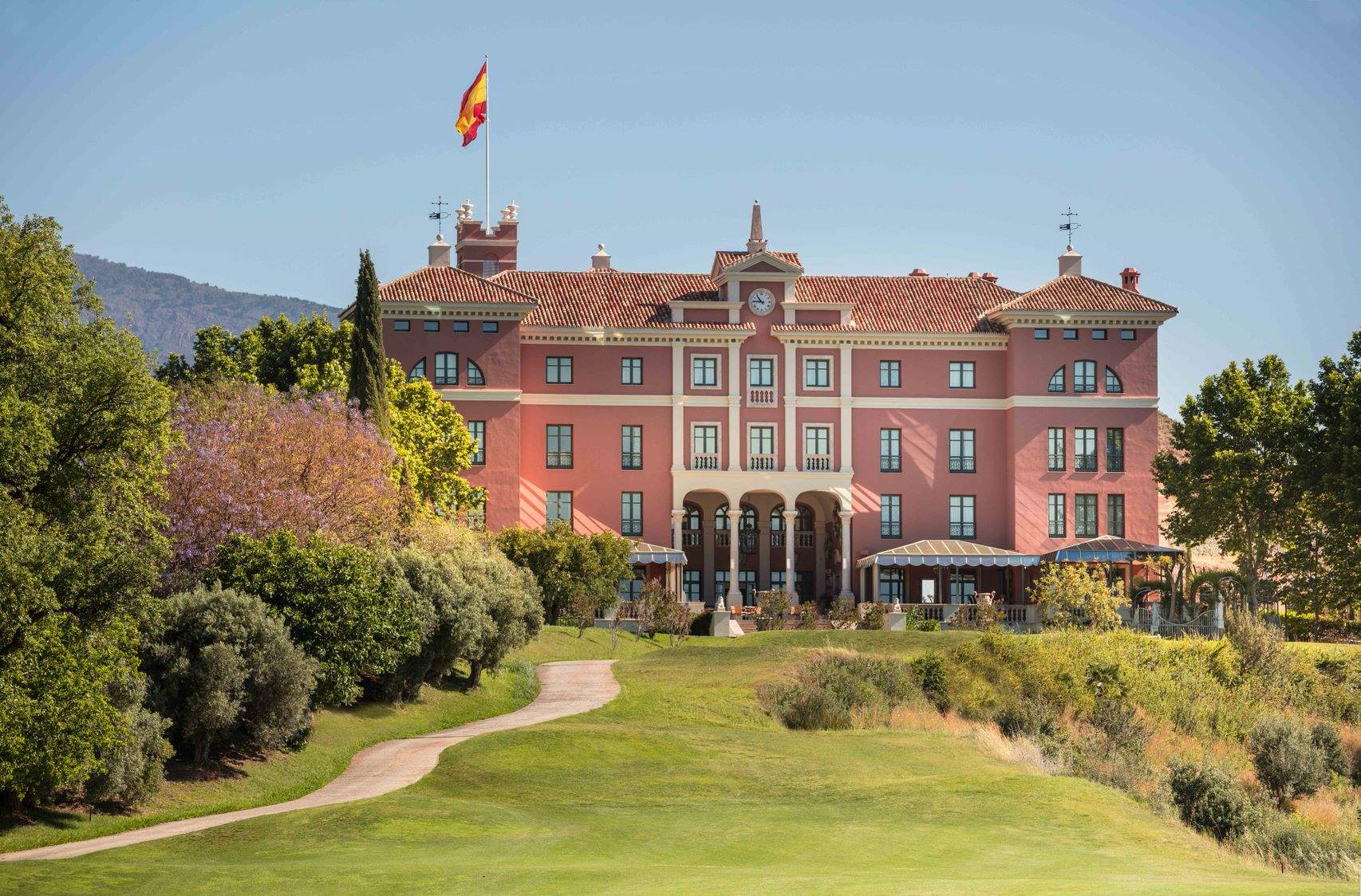 Villa Padierna resort near Cancelada on Estepona’s New Golden Mile, surrounded by golf courses and Mediterranean landscapes.