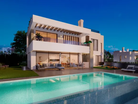 Seven luxury villas in a prime location close to the beach and Puerto Banús and in walking distance to Golf Club