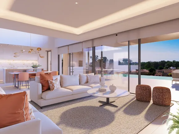 Seven luxury villas in a prime location close to the beach and Puerto Banús and in walking distance to Golf Club