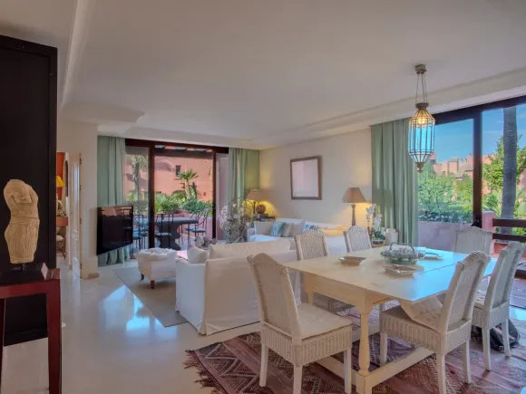 Impressive three bedroom south facing duplex penthouse in the prestigious and gated beachfront community Menara Beach with sea views