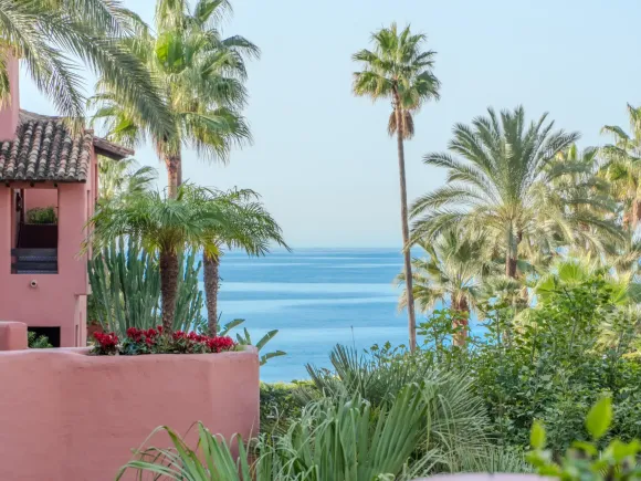 Impressive three bedroom south facing duplex penthouse in the prestigious and gated beachfront community Menara Beach with sea views
