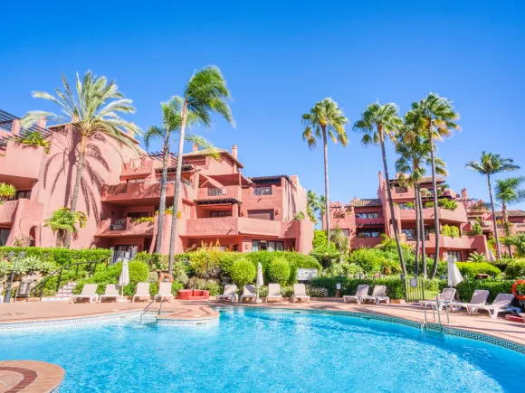 Impressive three bedroom south facing duplex penthouse in the prestigious and gated beachfront community Menara Beach with sea views